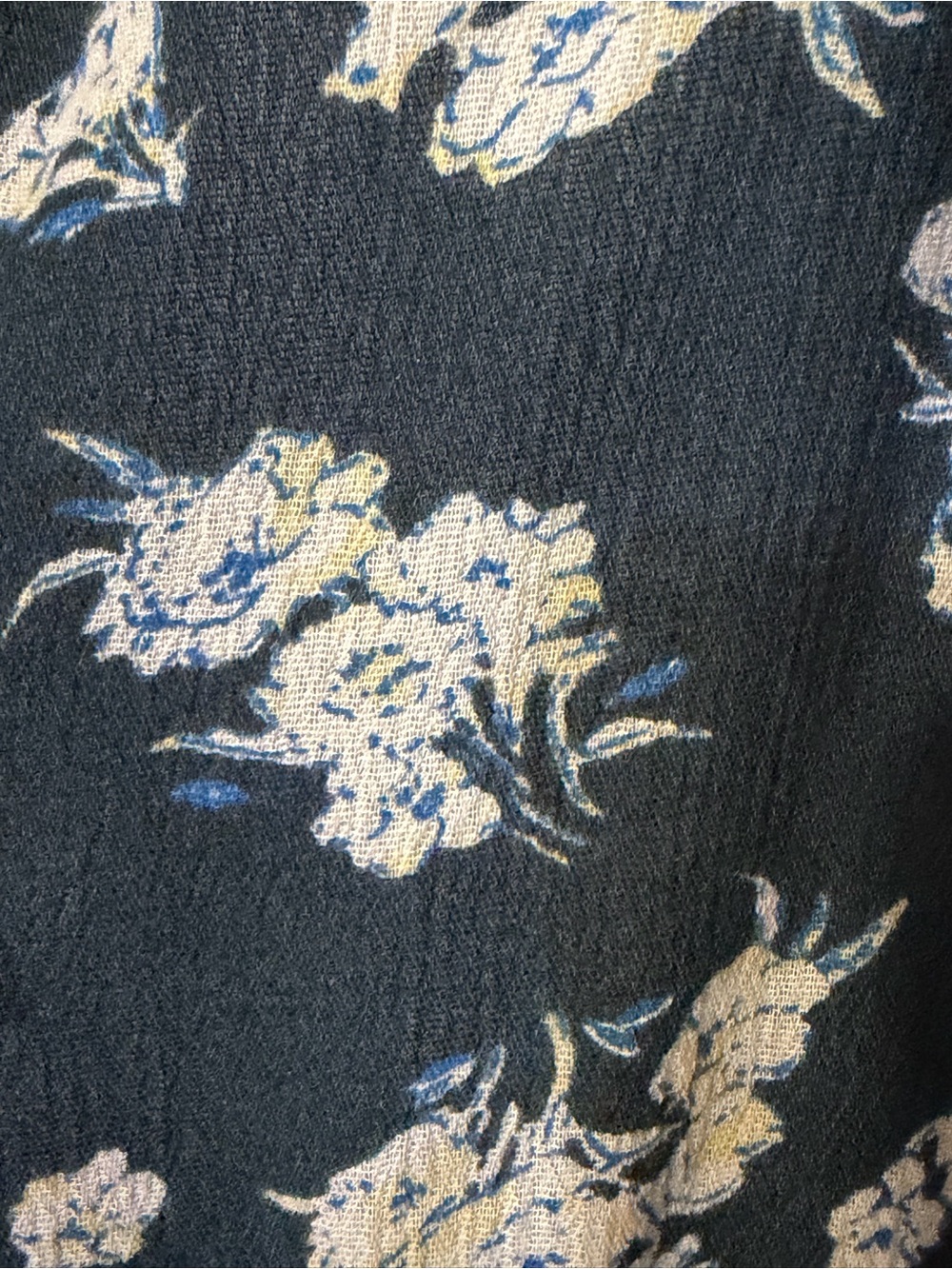 RL BOHO Denim & Supply Ralph Lauren Blue Floral Cottage Peasant Blouse Top - Picture 6 of 13